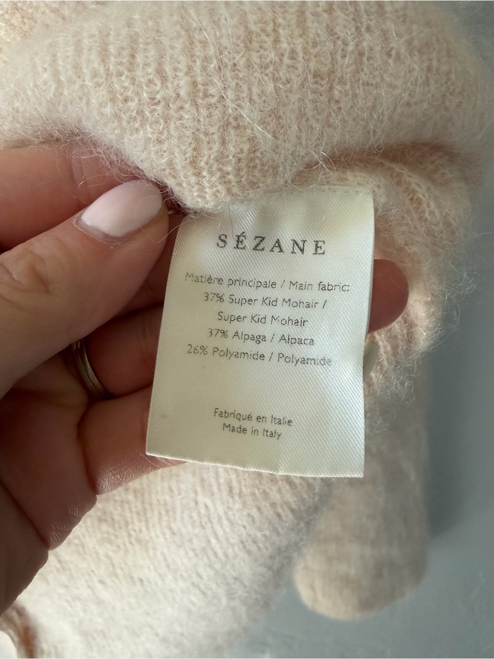 Sezane Gaspard Cardigan in Soft Pink S - Picture 4 of 6